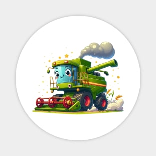 Cute Combine Harvester Magnet